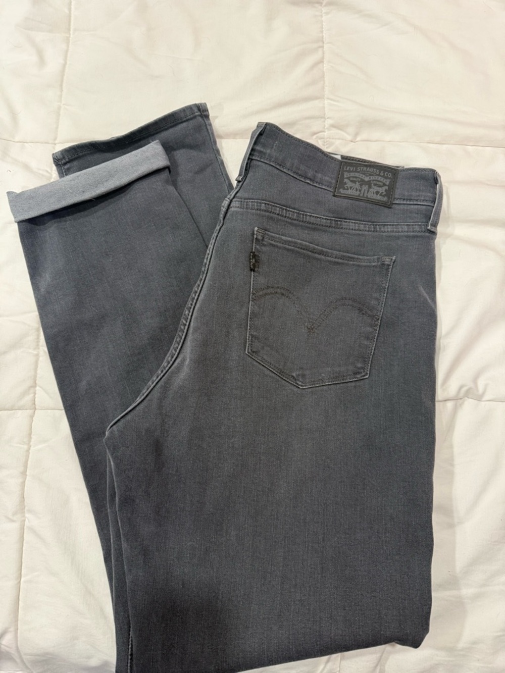 Levi's Women's Straight Leg Jeans in Charcoal Gray